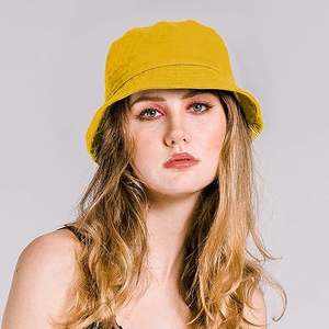 Chapeau d'équitation de seau de couleur jaune pour l'extérieur pour unisexe personnalisé impression Logo blanc plaine respirant rond filles casquettes - Product Image 6