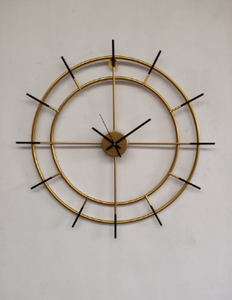 Horloge murale Ak en laiton style antique, design moderne, motif tournesol en fil de fer, mouvement à quartz léger, 9 mm, pour salon - Product Image 2
