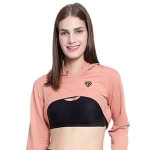 Sudadera con Capucha Larga de Forro Polar Casual para Mujer, Talla Grande, Estilo Crop Top, para Primavera, Venta al por Mayor OEM, Personalizada, de Alta Calidad - Product Image 5