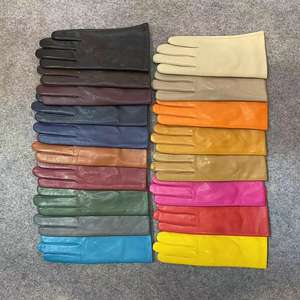 Gants de sécurité pour poignet en peau de mouton classique pour femmes, doublés de coton, respirants, écologiques, compatibles avec les écrans tactiles, style uni, décontractés - Product Image 2