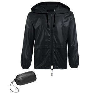 Chaqueta impermeable de tela transpirable de alta calidad y superligera para hombre, chaqueta impermeable personalizada - Product Image 1