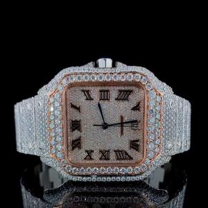 Reloj de Lujo con Incrustaciones de Diamantes Mossiante, Esfera Dorada Rosa, Calidad de Exportación, Ideal para Regalos, Ocasiones y Fiestas, Disponible para la Venta - Product Image 1