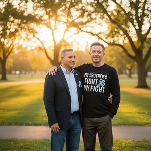 T-shirt promotionnel à manches longues pour la sensibilisation au cancer de la prostate : La lutte de mon frère est ma lutte - Product Image 3