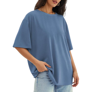 T-shirts de marque pour femmes en coton de qualité supérieure Fashion Top Luxury Everyday Wear OEM Manufacturer Supply - Product Image 3