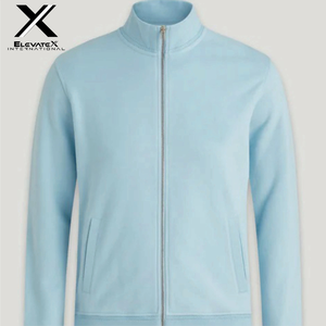 Vente en gros tendance nouvelle fermeture éclair complète US 100% coton col rond thermique décontracté écologique sweat uni teint hiver - Product Image 1