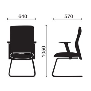 เก้าอี้สำนักงาน Texas 04 รุ่น Ergonomic แบบคุกเข่า หุ้มหนังและผ้า ที่วางแขนแบบตายตัว ฐานโครเมียม รุ่น HOCQ68012 สำหรับห้องประชุมและห้องนั่งเล่น - Product Image 2