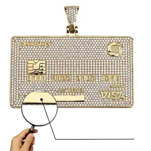 <b>Card</b> Hip Hop Diamond Pendant VVS Moissanite Diamond Luxury Pendant 925 Sterling <b>Silver</b> Hip Hop for Men and Women - Product Image 4