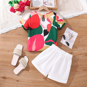 Falda de niña Primavera Verano Vestido de niños Estilo Manga Bloqueo de color Vestido de princesa para niños Vestidos de niña - Product Image 2