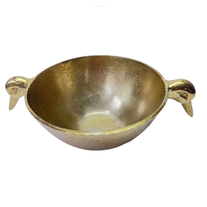 Bol de service doré en aluminium poli fait main, style contemporain, martelé, en métal moulé, pour la décoration de table et le stockage des dattes et des fruits secs - Product Image 2