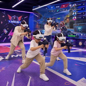 เครื่องเล่นเกม VR AR MR ปี 2026 อุปกรณ์เกมยิงปืนในร่ม ตู้เกมยิงปืนจำลองการล่าสัตว์แบบสไนเปอร์ 360 องศา ทำจากโลหะ เหล็ก และพลาสติก - Product Image 6