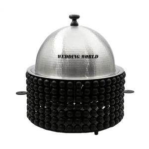 Réchauffeur d'aliments en métal taille personnalisée Casserole de créateur faite à la main Réchauffeur d'aliments en métal de luxe fini personnalisé - Product Image 1