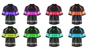 Camisa reflectante de alta visibilidad personalizada estilo 2025, camisa Polo reflectante personalizada de seguridad de media manga para exteriores para hombres - Product Image 4
