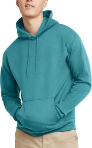 Sweat-shirt à capuche en molleton 100% coton EcoSmart pour homme, 300g, respirant, motif uni, broderie 3D en relief, teinture unie - Product Image 6