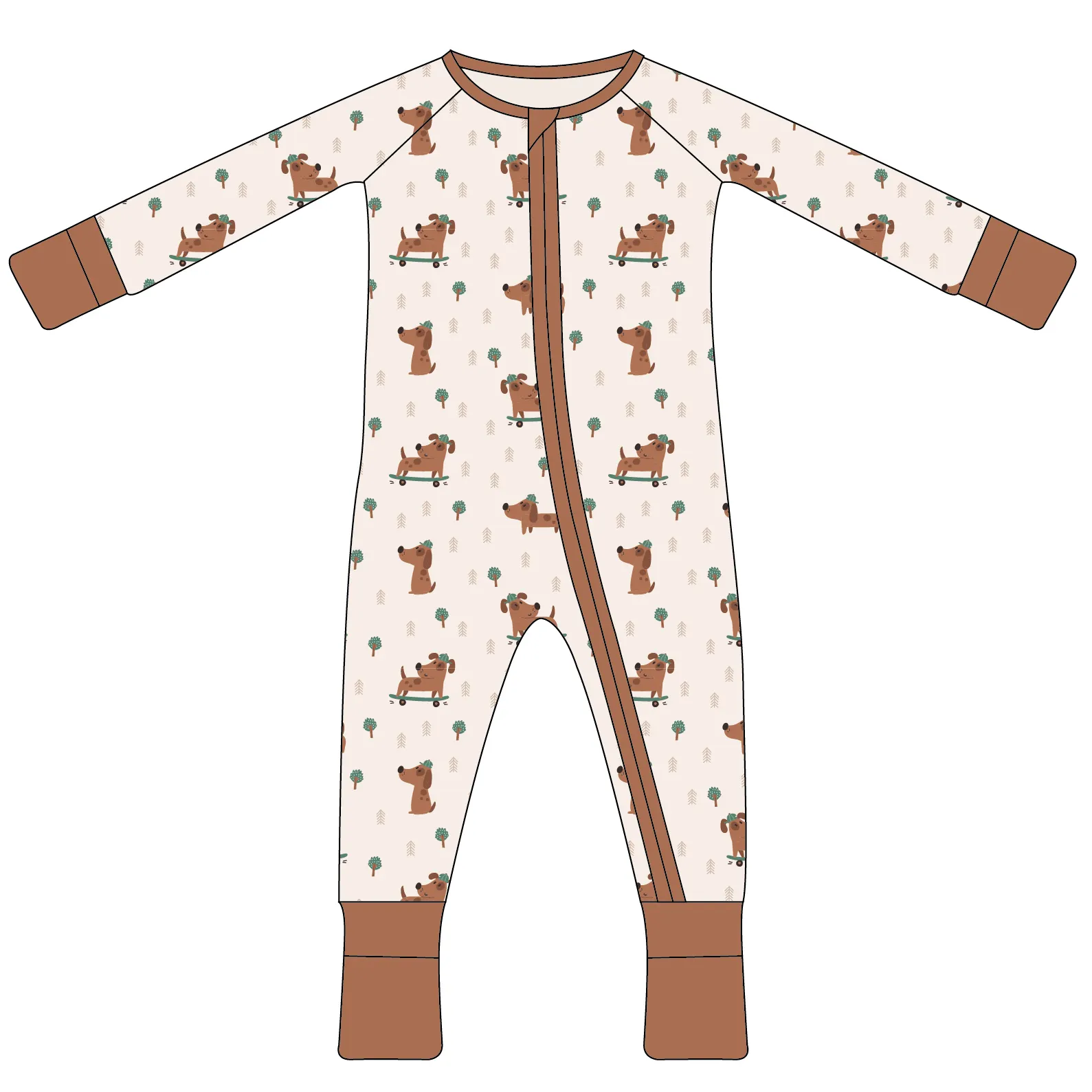 Mamelucos de algodón de bambú para bebé con estampado personalizado, ropa para niño pequeño, pijamas, ropa de dormir