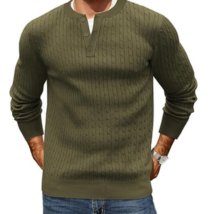 Pull-over en coton tricoté de grande taille pour hommes OEM pull-over à coupe ample tricots en vrac vente en gros - Product Image 3
