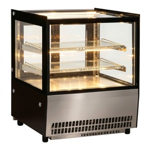 Hot Sale <strong>Silent</strong> Operation Square Glass Commercial Electric <strong>Dessert</strong> Cooling Refrigerator Unit Shop Glass Cake Display Case - Product Image 3