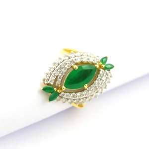 Esmeralda cuarzo Marquesa 925 plata esterlina compromiso mayo piedra de nacimiento anillo para su anillo de bodas regalo - Product Image 2