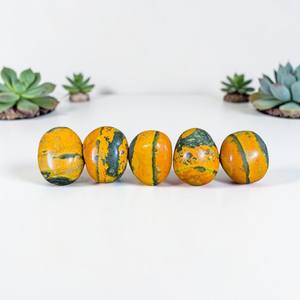 Piedra Natural Pulida de Jaspe Naranja Negro Indonesio, Pequeña Placa de Piedra Rodada con Patrón, Feng Shui, Jade, Cristal, Ágata, Amatista - Product Image 2