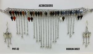 Conjunto de collares de moda árabe chapado en oro de diseño antiguo para mujer y bebé cadena de eslabones de moda con pendientes hechos de latón - Product Image 2