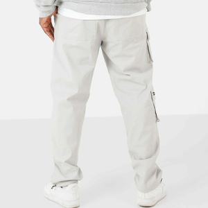 กางเกงสีน้ำตาลขายาวสำหรับผู้หญิงกางเกงขาข้างกว้างกางเกงคาร์โก้แบบสายยืดหยุ่นด้านล่างสำหรับผู้หญิง - Product Image 6