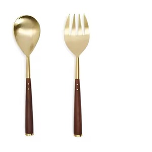 Juego de servidor de ensalada de madera de la mejor calidad para mesa de cocina, juegos de cuchara y tenedor para comer alimentos - Product Image 3
