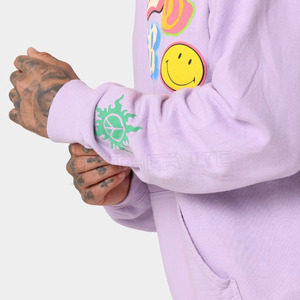 2024 sweats à capuche d'impression bouffante sur mesure sweat à capuche de couleur unie vêtements décontractés sweats à capuche d'impression bouffante à vendre - Product Image 5