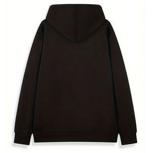 เสื้อฮู้ดผ้าฟลีซผ้าฝ้ายระบายอากาศสีทึบสำหรับผู้ชายเสื้อมีฮู้ดผ้า100% พิมพ์ลายสำหรับฤดูหนาว - Product Image 2