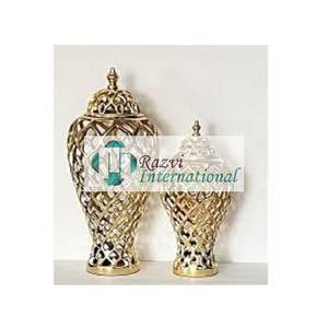 Diseño de lujo moderno Material de latón Diseño Decoración Último estilo antiguo Fancy Simple Luxury Modern Ginger Jar - Product Image 6