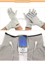 Gants bio conducteurs en fibre d'argent FOYOGA avec contrôle de la minuterie pour électrothérapie, masseur facial et massage des mains, certifiés CE