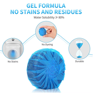 Tablettes bleues désodorisantes solides pour toilettes, parfum citron, 50g, durables, pour usage domestique, livraison rapide en gros