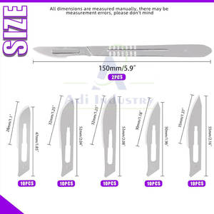 Couteaux à scalpel chirurgicaux manuels en acier inoxydable durables et réutilisables - Meilleures ventes pour une utilisation en chirurgie générale - Product Image 2