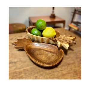 Bol en bois forme d'ananas bol à fruits en bois d'acacia fabriqué à la main bol de service en bois de gros meilleur prix - Product Image 2