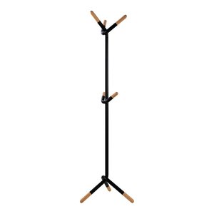 Perchero de Metal Bumerang con Puntas de Madera de Haya y Metal de Color, Perchero Decorativo Moderno Independiente |   Opciones en Rojo, Amarillo y Negro - Product Image 4