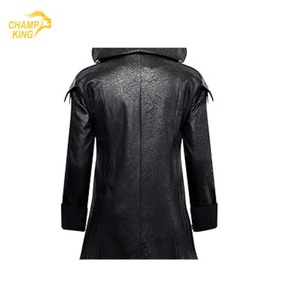 <b>Men's</b> Steampunk PU Leather <b>Jacket</b> with Hood - <b>Gothic</b> Victorian Vampire Coat Medieval Adjustable Tailcoat Gear - Product Image 3