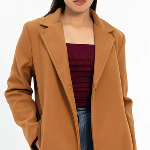 Abrigo Largo de Invierno para Mujer, de Lana de Oveja de Primera Calidad, Tejido, Resistente al Viento, Relleno de Plumas, Cálido, Estilo Urbano, Transpirable e Informal - Product Image 3