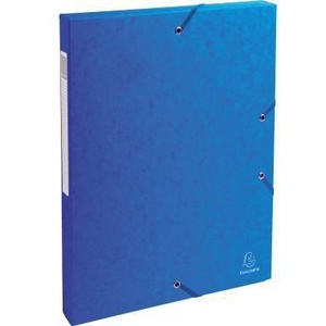 Exacompta Blue Colorspan Cardboard <b>Filing</b> Box 25x32cm with 25mm Elastic Closure for DIN A4 - Product Image 1