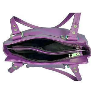 WRIZA Sac à main élégant en cuir de qualité supérieure pour femmes Sac à bandoulière en cuir véritable personnalisé avec fermeture à glissière et design de portefeuille - Product Image 2