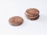 Posavasos de madera de acacia con incrustaciones de concha de nácar y diseño de loto, artículo nuevo aquí.