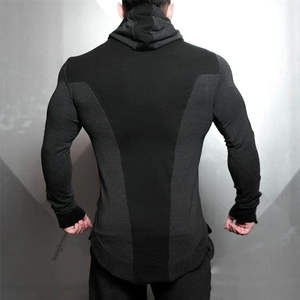 Sudadera con Capucha de Compresión Personalizada de Alta Calidad para Hombre, Sudadera con Capucha de Patrón Sólido, Tejido de Punto, Logotipo Frontal - Product Image 4