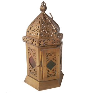 Cutting Work <b>Dinner</b> Table and Balcony Decoration Antique Style Metal Lanterns Fashionable Terrarium <b>Candle</b> Lantern - Product Image 1