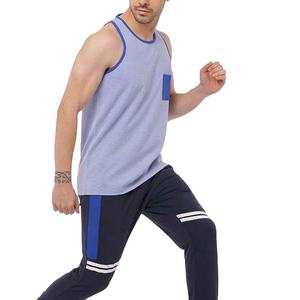 เสื้อกล้ามผู้ชายแบบลำลองสำหรับฤดูร้อน ระบายอากาศได้ดี แห้งเร็ว ผลิตจากผ้าฝ้ายถัก 100% พร้อมป้ายปักลาย - Product Image 6