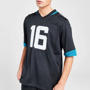 Maillots de football américain personnalisés 100% polyester antibactérien respirant imprimé grande taille uniforme à manches courtes unisexe - Product Image 1