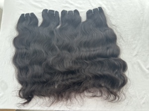 Pretty Indian Human Hairs Natural Remy Weft Bundles 100% Temple Hair Extensión de cabello crudo - Product Image 2