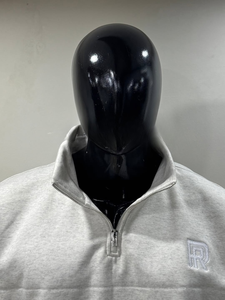 เสื้อสเวตเชิ้ตผู้ชายแบบซิปครึ่งตัว คอวี ผ้าฟลีซ 100% ผ้าฝ้ายถัก ระบายอากาศได้ดี ทรงปกติ สำหรับฤดูใบไม้ร่วงและฤดูหนาว  รับสกรีนโลโก้ด้านหน้า - Product Image 3