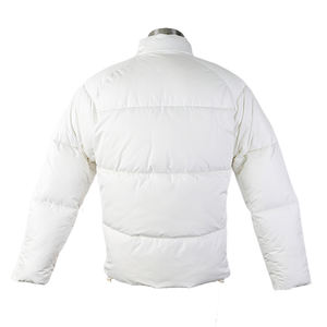 Nouvelle veste blanche classique personnalisée européenne pour hommes à capuche avec rembourrage à bulles solide à taille réglable pour la saison d'hiver - Product Image 5