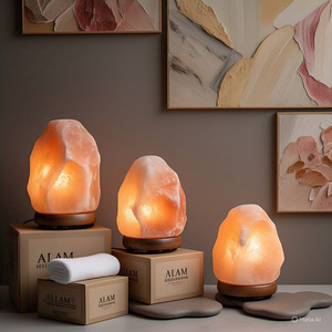 GMP Approved Natural Himalayan Salt <b>Lamp</b> Organic Material Electric Cord Bulb Feng Shui Style Home Decoration Package 2-3 Pounds - Product Image 3