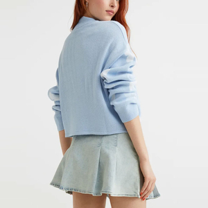 Vente en gros 600g pull à col rond pour femmes pull pour femmes tissu tricoté sérigraphie pulls respirants à bas prix - Product Image 2