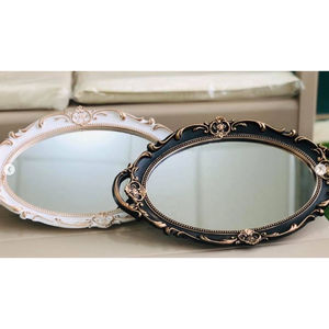 Nouvelle arrivée plateau en métal de base miroir dernier design ensemble de 2 plateaux de décoration d'intérieur vintage au prix le moins cher par Indian Metal World - Product Image 1