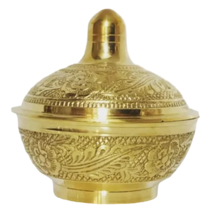 Ollas Khajoor Vintage de Latón de Alta Calidad con Grabado y Acabado Pulido para el Hogar y Restaurantes, Utensilios de Cocina, Olla para Dátiles Árabes - Product Image 5