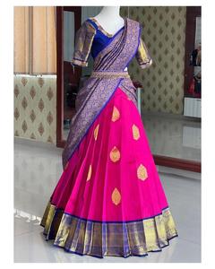 Boutique India Exclusivo Último Glamoroso Impresionante Kanjiveram Seda Lehenga Blusa y Dupatta Trend Setter Exclusivo Étnico - Product Image 2